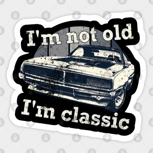 I'm Not Old I'm Classic Car Funny Retro Sticker by Jose Luiz Filho